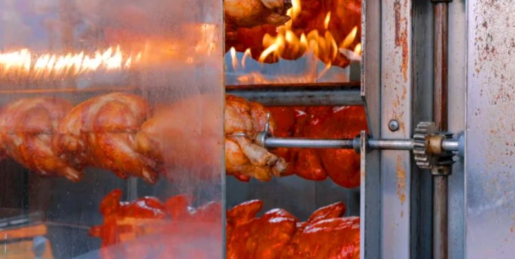 طبخ الدجاج في آلة الجني