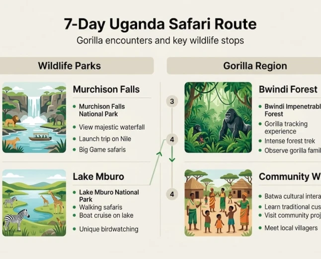 7-Day Uganda Itinerary: Gorillas, Wildlife & Kampala for First-Time Visitors